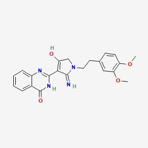 molecular formula C22H22N4O4 B6114561 2-{2-amino-1-[2-(3,4-dimethoxyphenyl)ethyl]-4-oxo-4,5-dihydro-1H-pyrrol-3-yl}-4(3H)-quinazolinone 