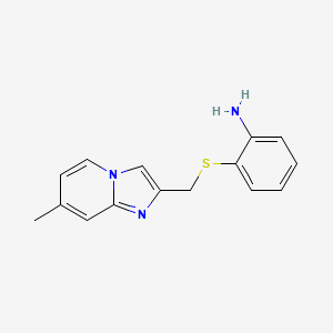 molecular formula C15H15N3S B6114562 (2-{[(7-methylimidazo[1,2-a]pyridin-2-yl)methyl]thio}phenyl)amine 
