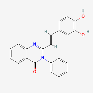 molecular formula C22H16N2O3 B6114584 2-[2-(3,4-dihydroxyphenyl)vinyl]-3-phenyl-4(3H)-quinazolinone 
