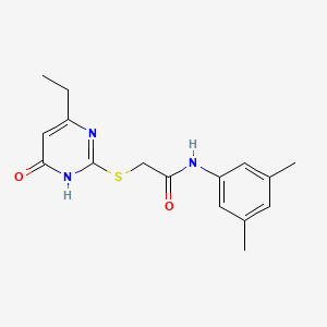 molecular formula C16H19N3O2S B6114588 N-(3,5-dimethylphenyl)-2-[(4-ethyl-6-oxo-1,6-dihydro-2-pyrimidinyl)thio]acetamide 