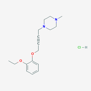 molecular formula C17H25ClN2O2 B6114593 1-[4-(2-ethoxyphenoxy)but-2-yn-1-yl]-4-methylpiperazine hydrochloride 