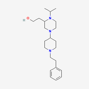 molecular formula C22H37N3O B6114596 2-{1-isopropyl-4-[1-(2-phenylethyl)-4-piperidinyl]-2-piperazinyl}ethanol 