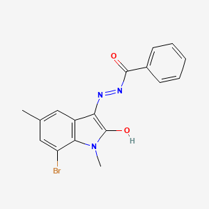 N'-(7-bromo-1,5-dimethyl-2-oxo-1,2-dihydro-3H-indol-3-ylidene)benzohydrazide