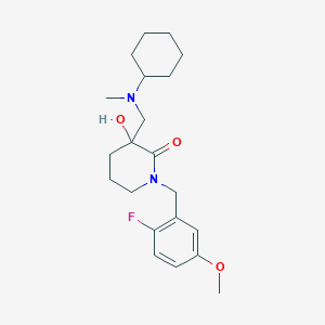 3-{[cyclohexyl(methyl)amino]methyl}-1-(2-fluoro-5-methoxybenzyl)-3-hydroxy-2-piperidinone