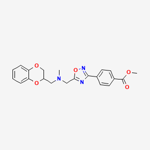 molecular formula C21H21N3O5 B6114629 methyl 4-(5-{[(2,3-dihydro-1,4-benzodioxin-2-ylmethyl)(methyl)amino]methyl}-1,2,4-oxadiazol-3-yl)benzoate 