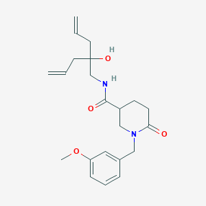 molecular formula C22H30N2O4 B6114643 N-(2-allyl-2-hydroxy-4-penten-1-yl)-1-(3-methoxybenzyl)-6-oxo-3-piperidinecarboxamide 