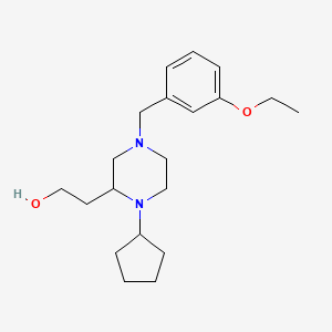 molecular formula C20H32N2O2 B6114662 2-[1-cyclopentyl-4-(3-ethoxybenzyl)-2-piperazinyl]ethanol 