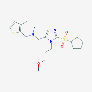 1-[2-(cyclopentylsulfonyl)-1-(3-methoxypropyl)-1H-imidazol-5-yl]-N-methyl-N-[(3-methyl-2-thienyl)methyl]methanamine