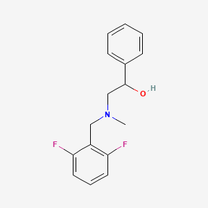 molecular formula C16H17F2NO B6114693 2-[(2,6-difluorobenzyl)(methyl)amino]-1-phenylethanol 