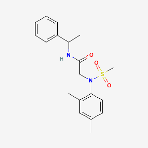 molecular formula C19H24N2O3S B6114706 N~2~-(2,4-dimethylphenyl)-N~2~-(methylsulfonyl)-N~1~-(1-phenylethyl)glycinamide 