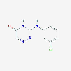 molecular formula C9H7ClN4O B6114716 3-[(3-chlorophenyl)amino]-1,2,4-triazin-5(4H)-one 