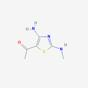 1-[4-amino-2-(methylamino)-1,3-thiazol-5-yl]ethanone