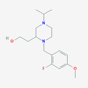 molecular formula C17H27FN2O2 B6114735 2-[1-(2-fluoro-4-methoxybenzyl)-4-isopropyl-2-piperazinyl]ethanol 
