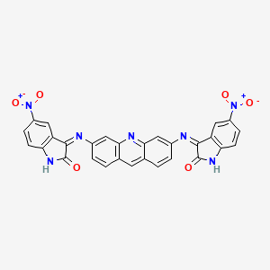 molecular formula C29H15N7O6 B6114755 3,3'-(3,6-acridinediyldinitrilo)bis(5-nitro-1,3-dihydro-2H-indol-2-one) 