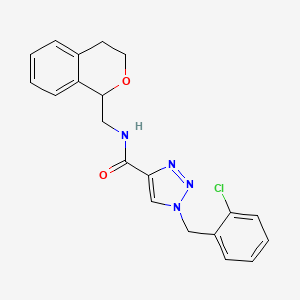 molecular formula C20H19ClN4O2 B6114757 1-(2-chlorobenzyl)-N-(3,4-dihydro-1H-isochromen-1-ylmethyl)-1H-1,2,3-triazole-4-carboxamide 