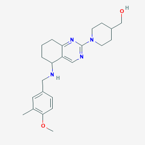 molecular formula C23H32N4O2 B6114775 (1-{5-[(4-methoxy-3-methylbenzyl)amino]-5,6,7,8-tetrahydro-2-quinazolinyl}-4-piperidinyl)methanol 