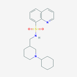 molecular formula C21H29N3O2S B6114778 N-[(1-cyclohexyl-3-piperidinyl)methyl]-8-quinolinesulfonamide 