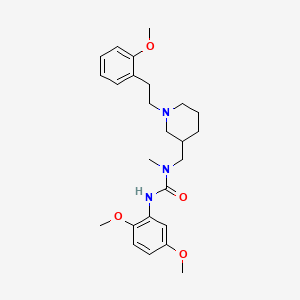 molecular formula C25H35N3O4 B6114780 N'-(2,5-dimethoxyphenyl)-N-({1-[2-(2-methoxyphenyl)ethyl]-3-piperidinyl}methyl)-N-methylurea 