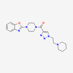 2-[4-({1-[2-(1-piperidinyl)ethyl]-1H-1,2,3-triazol-4-yl}carbonyl)-1-piperazinyl]-1,3-benzoxazole