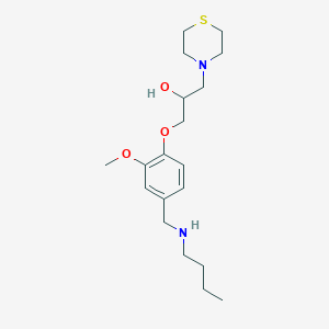 molecular formula C19H32N2O3S B6114809 1-{4-[(butylamino)methyl]-2-methoxyphenoxy}-3-(4-thiomorpholinyl)-2-propanol 