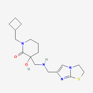 1-(cyclobutylmethyl)-3-{[(2,3-dihydroimidazo[2,1-b][1,3]thiazol-6-ylmethyl)amino]methyl}-3-hydroxy-2-piperidinone
