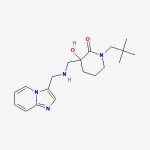 molecular formula C19H28N4O2 B6114825 1-(2,2-dimethylpropyl)-3-hydroxy-3-{[(imidazo[1,2-a]pyridin-3-ylmethyl)amino]methyl}-2-piperidinone 