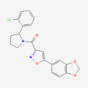 5-(1,3-benzodioxol-5-yl)-3-{[2-(2-chlorophenyl)-1-pyrrolidinyl]carbonyl}isoxazole