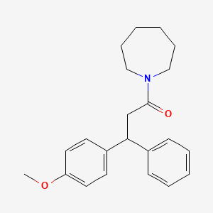 molecular formula C22H27NO2 B6114882 1-[3-(4-methoxyphenyl)-3-phenylpropanoyl]azepane 