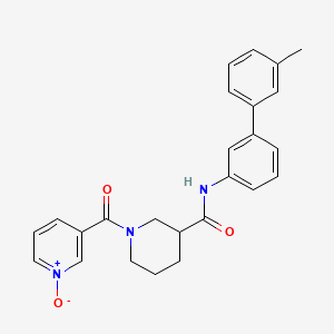 molecular formula C25H25N3O3 B6114896 N-(3'-methyl-3-biphenylyl)-1-[(1-oxido-3-pyridinyl)carbonyl]-3-piperidinecarboxamide 