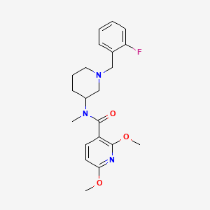 molecular formula C21H26FN3O3 B6114903 N-[1-(2-fluorobenzyl)-3-piperidinyl]-2,6-dimethoxy-N-methylnicotinamide 