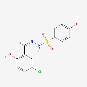 molecular formula C14H13ClN2O4S B6114923 N'-(5-chloro-2-hydroxybenzylidene)-4-methoxybenzenesulfonohydrazide 