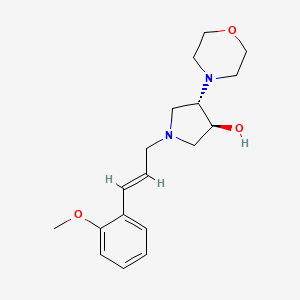 molecular formula C18H26N2O3 B6114924 (3S*,4S*)-1-[(2E)-3-(2-methoxyphenyl)-2-propen-1-yl]-4-(4-morpholinyl)-3-pyrrolidinol 