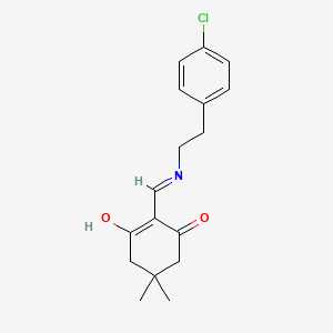 molecular formula C17H20ClNO2 B6114943 2-({[2-(4-chlorophenyl)ethyl]amino}methylene)-5,5-dimethyl-1,3-cyclohexanedione 
