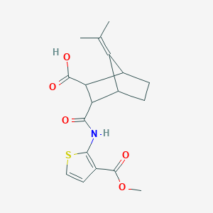 3-({[3-(methoxycarbonyl)-2-thienyl]amino}carbonyl)-7-(1-methylethylidene)bicyclo[2.2.1]heptane-2-carboxylic acid