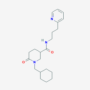 1-(cyclohexylmethyl)-6-oxo-N-[3-(2-pyridinyl)propyl]-3-piperidinecarboxamide