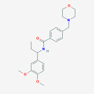 N-[1-(3,4-dimethoxyphenyl)propyl]-4-(4-morpholinylmethyl)benzamide