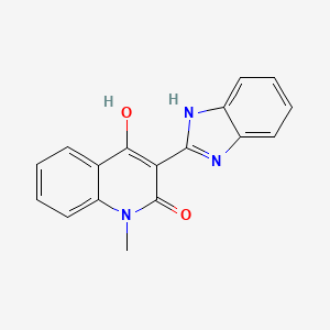 molecular formula C17H13N3O2 B6114962 3-(1H-benzimidazol-2-yl)-4-hydroxy-1-methyl-2(1H)-quinolinone 
