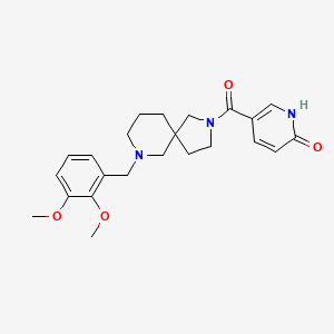 molecular formula C23H29N3O4 B6114965 5-{[7-(2,3-dimethoxybenzyl)-2,7-diazaspiro[4.5]dec-2-yl]carbonyl}-2-pyridinol 