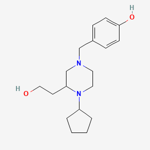 4-{[4-cyclopentyl-3-(2-hydroxyethyl)-1-piperazinyl]methyl}phenol