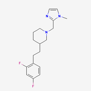 molecular formula C18H23F2N3 B6115002 3-[2-(2,4-difluorophenyl)ethyl]-1-[(1-methyl-1H-imidazol-2-yl)methyl]piperidine 