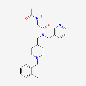 molecular formula C24H32N4O2 B6115007 N~2~-acetyl-N~1~-{[1-(2-methylbenzyl)-4-piperidinyl]methyl}-N~1~-(3-pyridinylmethyl)glycinamide 