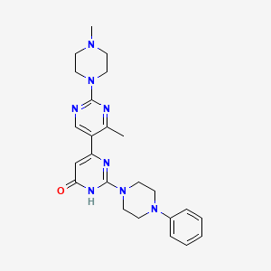 molecular formula C24H30N8O B6115017 4'-methyl-2'-(4-methyl-1-piperazinyl)-2-(4-phenyl-1-piperazinyl)-4,5'-bipyrimidin-6(1H)-one 