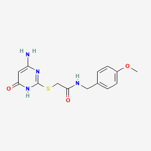 2-[(4-amino-6-oxo-1,6-dihydro-2-pyrimidinyl)thio]-N-(4-methoxybenzyl)acetamide