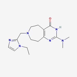 2-(dimethylamino)-7-[(1-ethyl-1H-imidazol-2-yl)methyl]-3,5,6,7,8,9-hexahydro-4H-pyrimido[4,5-d]azepin-4-one