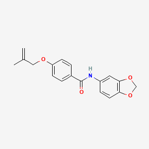 molecular formula C18H17NO4 B6115069 N-1,3-benzodioxol-5-yl-4-[(2-methyl-2-propen-1-yl)oxy]benzamide 