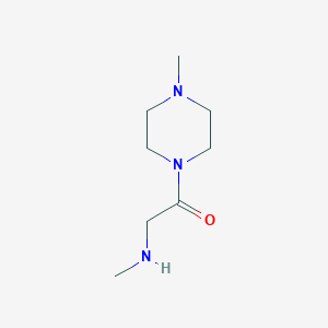 molecular formula C8H17N3O B061151 2-(Methylamino)-1-(4-methylpiperazin-1-yl)ethanone CAS No. 166187-00-4