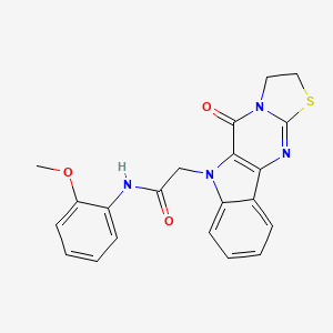 N-(2-methoxyphenyl)-2-(5-oxo-2,3-dihydro[1,3]thiazolo[3',2':1,2]pyrimido[5,4-b]indol-6(5H)-yl)acetamide