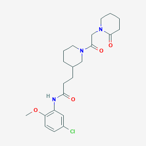 N-(5-chloro-2-methoxyphenyl)-3-{1-[(2-oxo-1-piperidinyl)acetyl]-3-piperidinyl}propanamide