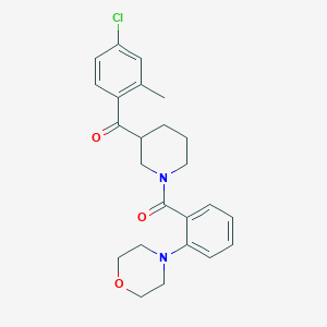 molecular formula C24H27ClN2O3 B6115128 (4-chloro-2-methylphenyl){1-[2-(4-morpholinyl)benzoyl]-3-piperidinyl}methanone 
