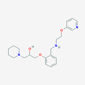 molecular formula C22H31N3O3 B6115151 1-(1-piperidinyl)-3-[2-({[2-(3-pyridinyloxy)ethyl]amino}methyl)phenoxy]-2-propanol 